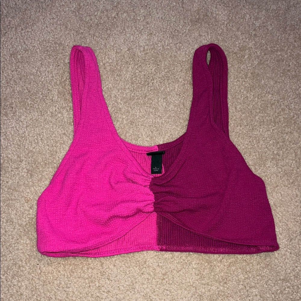 Pink and Magenta Colorblock tank